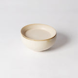 こぼれにくいボウルと、つかみやすい取り皿のSET/ Ivory