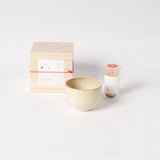 茶かざり抹茶碗 茶筅付(木箱入)/ 桜白色