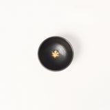 金の抹茶碗（木箱入）／ 紅葉黒色